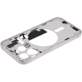 Mid-Frame Housing With Power And Volume Button Compatible For iPhone 15 Pro (International Version) (Aftermarket Plus) (White Titanium)
