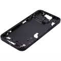 Mid-Frame Housing With Power And Volume Button Compatible For iPhone 15 Plus (International Version) (Aftermarket Plus) (Black)