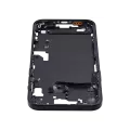 Mid-Frame Housing With Power And Volume Button Compatible For iPhone 15 Plus (International Version) (Aftermarket Plus) (Black)