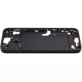 Mid-Frame Housing With Power And Volume Button Compatible For iPhone 15 Plus (International Version) (Aftermarket Plus) (Black)