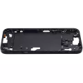 Mid-Frame Housing With Power And Volume Button Compatible For iPhone 15 Plus (International Version) (Aftermarket Plus) (Black)