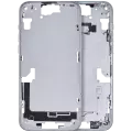 Mid-Frame Housing With Power And Volume Button Compatible For iPhone 15 Plus (International Version) (Aftermarket Plus) (Blue)
