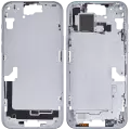Mid-Frame Housing With Power And Volume Button Compatible For iPhone 15 Plus (International Version) (Aftermarket Plus) (Blue)