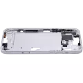 Mid-Frame Housing With Power And Volume Button Compatible For iPhone 15 Plus (International Version) (Aftermarket Plus) (Blue)