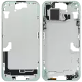 Mid-Frame Housing With Power And Volume Button Compatible For iPhone 15 Plus (International Version) (Aftermarket Plus) (Green)