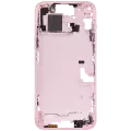Mid-Frame Housing With Power And Volume Button Compatible For iPhone 15 Plus (International Version) (Aftermarket Plus) (Pink)