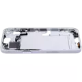Mid-Frame Housing With Power And Volume Button Compatible For iPhone 15 Plus (US Version) (Aftermarket Plus) (Blue)