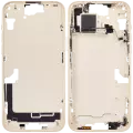 Mid-Frame Housing With Power And Volume Button Compatible For iPhone 15 Plus (US Version) (Aftermarket Plus) (Yellow)