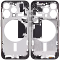 Mid-Frame Housing With Power And Volume Button Compatible For iPhone 15 Pro (International Version) (Aftermarket Plus) (Black Titanium)