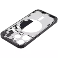 Mid-Frame Housing With Power And Volume Button Compatible For iPhone 15 Pro (International Version) (Aftermarket Plus) (Black Titanium)