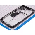 Mid-Frame Housing With Power And Volume Button Compatible For iPhone 15 Pro (International Version) (Aftermarket Plus) (Black Titanium)