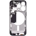 Mid-Frame Housing With Power And Volume Button Compatible For iPhone 15 Pro (International Version) (Aftermarket Plus) (Blue Titanium)