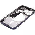 Mid-Frame Housing With Power And Volume Button Compatible For iPhone 15 Pro (International Version) (Aftermarket Plus) (Blue Titanium)
