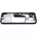 Mid-Frame Housing With Power And Volume Button Compatible For iPhone 15 Pro (International Version) (Aftermarket Plus) (Blue Titanium)
