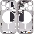 Mid-Frame Housing With Power And Volume Button Compatible For iPhone 15 Pro (International Version) (Aftermarket Plus) (Natural Titanium)