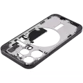 Mid-Frame Housing With Power And Volume Button Compatible For iPhone 15 Pro (US Version) (Aftermarket Plus) (Black Titanium)