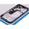 Mid-Frame Housing With Power And Volume Button Compatible For iPhone 15 Pro (US Version) (Aftermarket Plus) (Blue Titanium)
