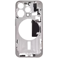 Mid-Frame Housing With Power And Volume Button Compatible For iPhone 15 Pro (US Version) (Aftermarket Plus) (Natural Titanium)