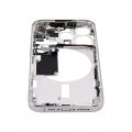 Mid-Frame Housing With Power And Volume Button Compatible For iPhone 15 Pro (US Version) (Aftermarket Plus) (White Titanium)
