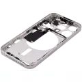 Mid-Frame Housing With Power And Volume Button Compatible For iPhone 15 Pro (US Version) (Aftermarket Plus) (White Titanium)