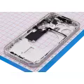 Mid-Frame Housing With Power And Volume Button Compatible For iPhone 15 Pro (US Version) (Aftermarket Plus) (White Titanium)