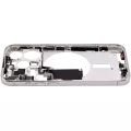 Mid-Frame Housing With Power And Volume Button Compatible For iPhone 15 Pro (US Version) (Aftermarket Plus) (White Titanium)
