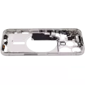 Mid-Frame Housing With Power And Volume Button Compatible For iPhone 15 Pro (US Version) (Aftermarket Plus) (White Titanium)