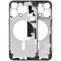 Mid-Frame Housing With Power And Volume Button Compatible For iPhone 15 Pro Max (International Version) (Aftermarket Plus) (Black Titanium)