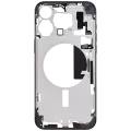 Mid-Frame Housing With Power And Volume Button Compatible For iPhone 15 Pro Max (International Version) (Aftermarket Plus) (Black Titanium)