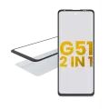 2 in 1 Front Glass With OCA Pre-Installed Compatible For Motorola Moto G51 5G (XT2171 / 2021)