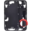 Mid-Frame Housing With Power And Volume Button Compatible For iPhone 15 (International Version) (Used OEM Pull: Grade A) (Black)