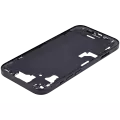 Mid-Frame Housing With Power And Volume Button Compatible For iPhone 15 (International Version) (Used OEM Pull: Grade A) (Black)