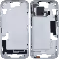 Mid-Frame Housing With Power And Volume Button Compatible For iPhone 15 (International Version) (Used OEM Pull: Grade A) (Blue)