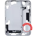 Mid-Frame Housing With Power And Volume Button Compatible For iPhone 15 (International Version) (Used OEM Pull: Grade A) (Blue)