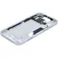 Mid-Frame Housing With Power And Volume Button Compatible For iPhone 15 (International Version) (Used OEM Pull: Grade A) (Blue)