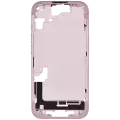 Mid-Frame Housing With Power And Volume Button Compatible For iPhone 15 (International Version) (Used OEM Pull: Grade A) (Pink)