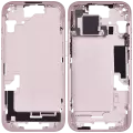 Mid-Frame Housing With Power And Volume Button Compatible For iPhone 15 (International Version) (Used OEM Pull: Grade A) (Pink)