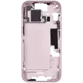 Mid-Frame Housing With Power And Volume Button Compatible For iPhone 15 (International Version) (Used OEM Pull: Grade A) (Pink)