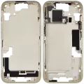 Mid-Frame Housing With Power And Volume Button Compatible For iPhone 15 (International Version) (Used OEM Pull: Grade A) (Yellow)