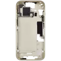 Mid-Frame Housing With Power And Volume Button Compatible For iPhone 15 (International Version) (Used OEM Pull: Grade A) (Yellow)