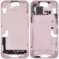 Mid-Frame Housing With Power And Volume Button Compatible For iPhone 15 Plus (International Version) (Used OEM Pull: Grade A) (Pink)