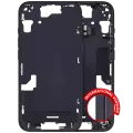 Mid-Frame Housing With Power And Volume Button Compatible For iPhone 15 (International Version) (Aftermarket Plus) (Black)