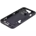 Mid-Frame Housing With Power And Volume Button Compatible For iPhone 15 (International Version) (Aftermarket Plus) (Black)