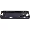Mid-Frame Housing With Power And Volume Button Compatible For iPhone 15 (US Version) (Aftermarket Plus) (Black)