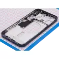 Mid-Frame Housing With Power And Volume Button Compatible For iPhone 15 Pro Max (International Version) (Aftermarket Plus) (Blue Titanium)