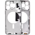 Mid-Frame Housing With Power And Volume Button Compatible For iPhone 15 Pro Max (International Version) (Aftermarket Plus) (White Titanium)