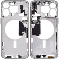 Mid-Frame Housing With Power And Volume Button Compatible For iPhone 15 Pro Max (International Version) (Aftermarket Plus) (White Titanium)