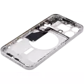Mid-Frame Housing With Power And Volume Button Compatible For iPhone 15 Pro Max (International Version) (Aftermarket Plus) (White Titanium)