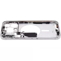 Mid-Frame Housing With Power And Volume Button Compatible For iPhone 15 Pro Max (International Version) (Aftermarket Plus) (White Titanium)