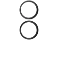 Back Camera Bezel Ring Only Compatible For iPhone 16 / 16 Plus (Black) (2 Piece Set)